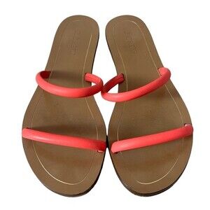 J. Crew Neon Orange Flat Sandal size 7